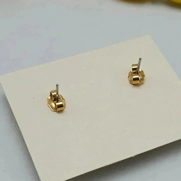 Avon 1987 Sunsations Choker Necklace Earrings Yellow Beads Interlocking Design - Picture 4 of 7